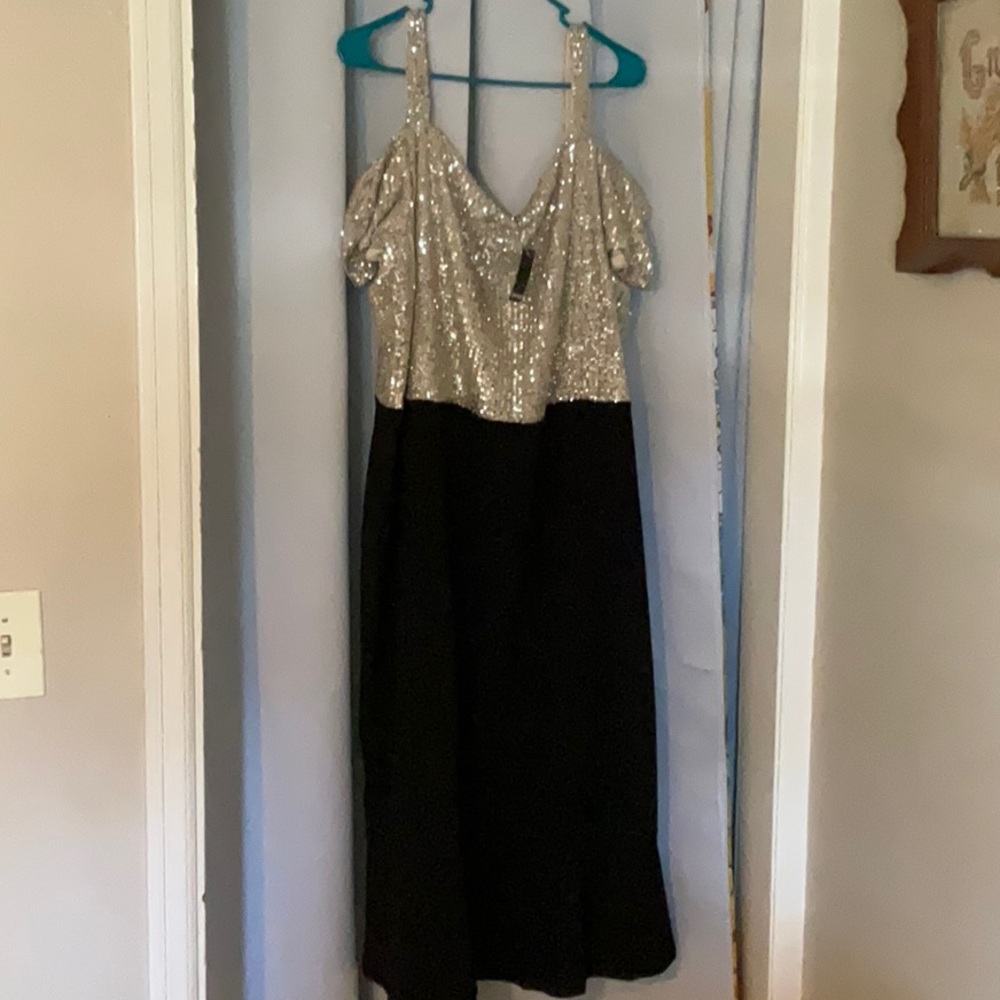 Elegant Black and Silver Dress
